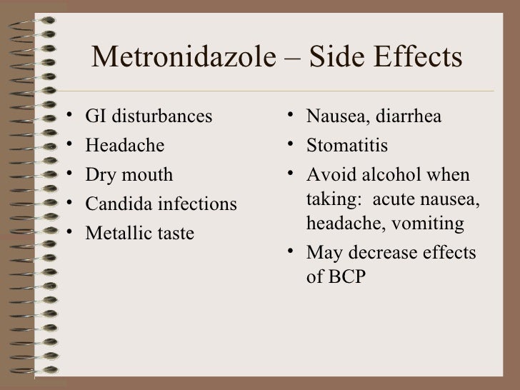 Metronidazole 500mg Tablets Side Effects